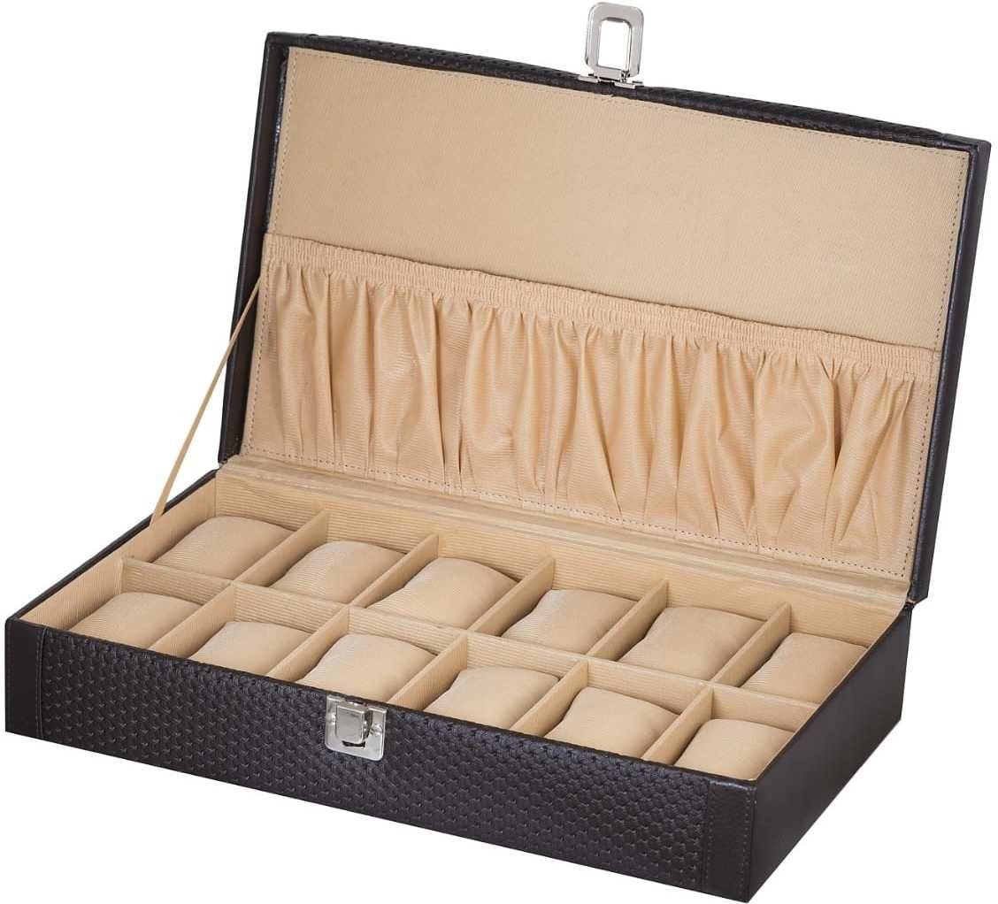 valley PU Leather Watch Box / Watch Organizer / Watch Case / jewelry Box / Brown Watch Box-picture-29