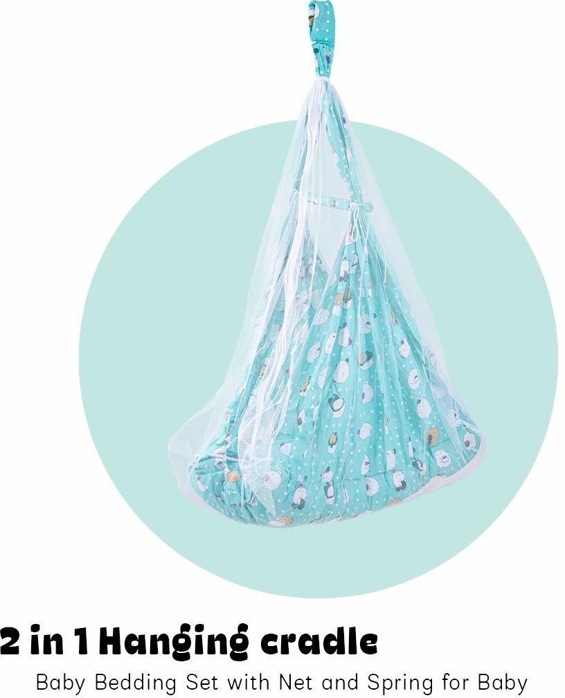 baybee Hanging Cradle for Baby/Newborn Cotton/Sleep Swing/ with Net and Spring Set-picture-26