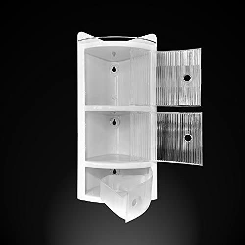 corner shelf bathroom rack storage organizer Plastic Wall Shelf-image-21