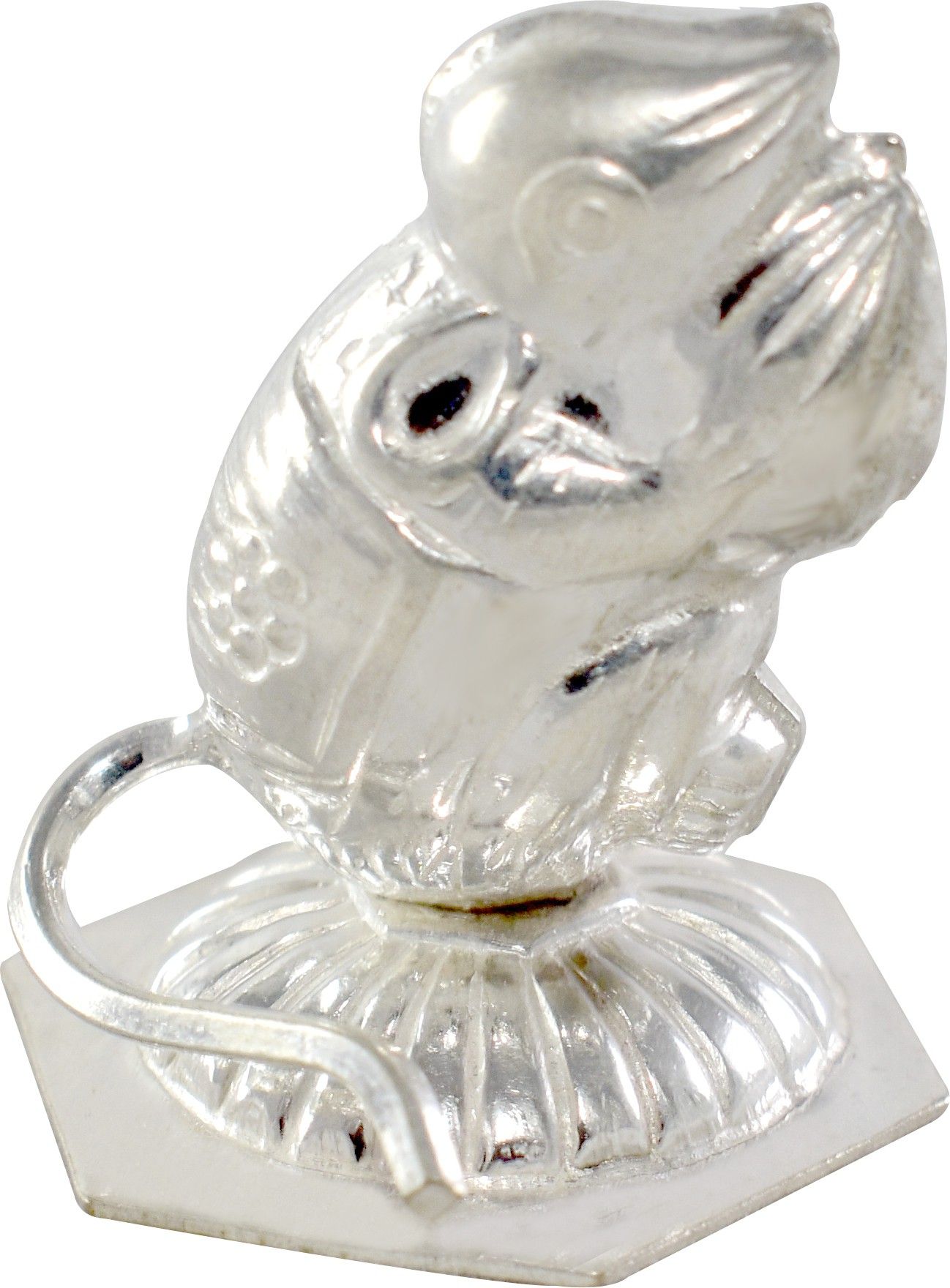 KMJ pure silver mouse(rat), mushak, ganeshji ki savari for home and gifting purpose (wt. 7 grams) Decorative Showpiece-3 cm-picture-40
