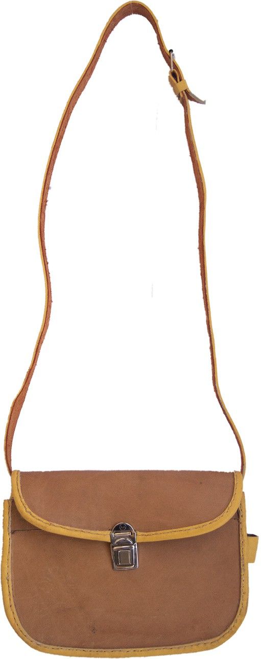 Yellow Men Sling Bag - Medium Bus Conductor Leather-image-2