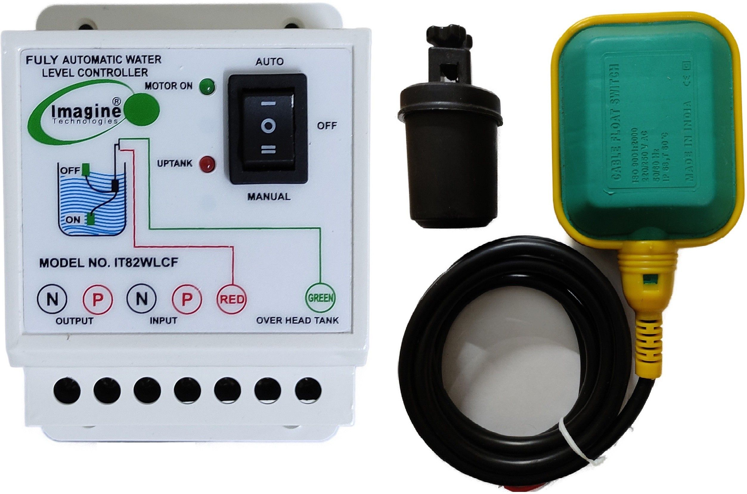 Imagine Technologies IT82WLCF Fully Automatic Water level Controller And Indicator With Maintenance Free Float Sensor Wired Sensor Security System-image-8