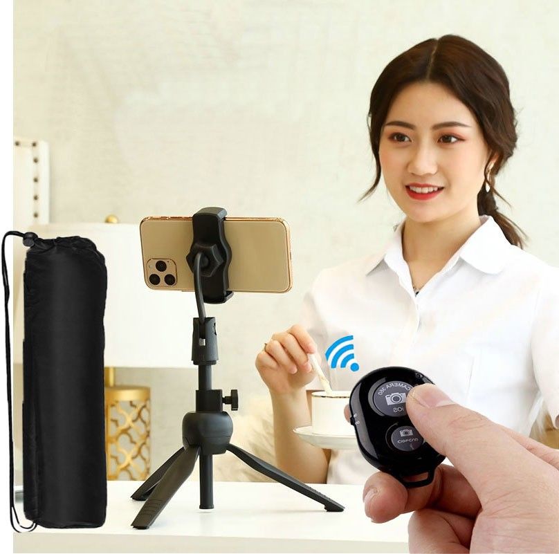 POZUB HIGH QUALITY PORTABLE MOBILE STAND + SELFIE BLUETOOTH REMOTE + CARRYING BAG | F42 Tripod stand for camera|| PZUB-42 Gimbal for smartphone|mobile phone stand| Multi-Use Selfie Stick Desktop Online Course Video Recording || Camcorder tripod|| Camera mount|| Extendable tripod||Three-Dimensional Head & Quick Release Plate Camera stands high Quality Tripod ABS DSLR ACTION Camera Wireless Bluetooth Shutter Remote Compatible Selfie Stick & Tripod All Mobile Camera Remote Control Tripod, Tripod Kit, Monopod Kit, Monopod, Tripod Clamp, Tripod Bracket-image-19