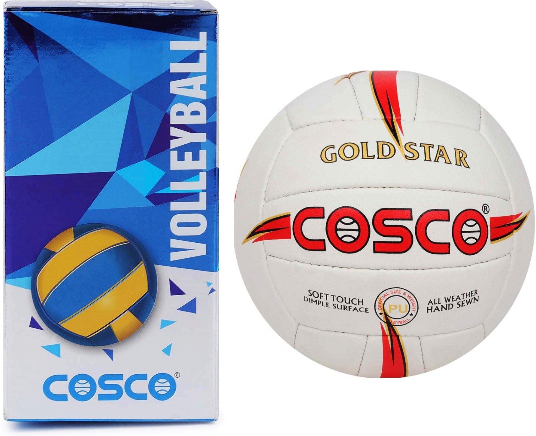 Gold Star Multicolor Volleyball - Size: 4-image-31