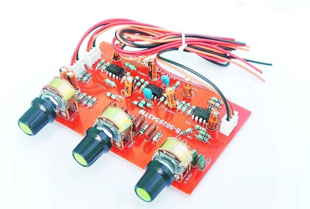 VOLUME,BASS, AND, TREBLE CONTROL EQUALISER WITH CONNECTING WIRES FOR AMPLIFIERS , HIGH QUALITY Electronic Components Electronic Hobby Kit