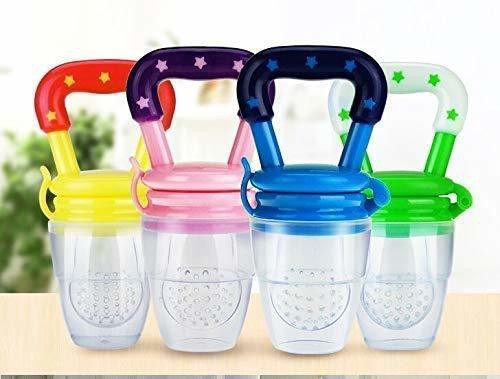 kngzone Teether and Fruit Feeder Easy to Hold and Nibbler with Protective Cap BPA Free Teether and Feeder image 1