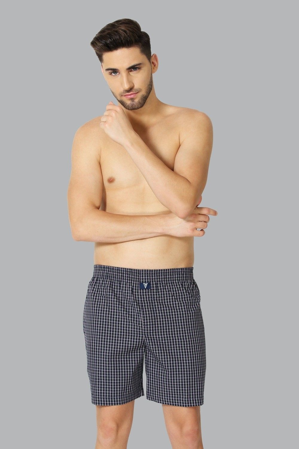 van heusen Men Assorted Checkered Side Pocket Superior Lustre Boxer Shorts Checkered Men Boxer-picture-12