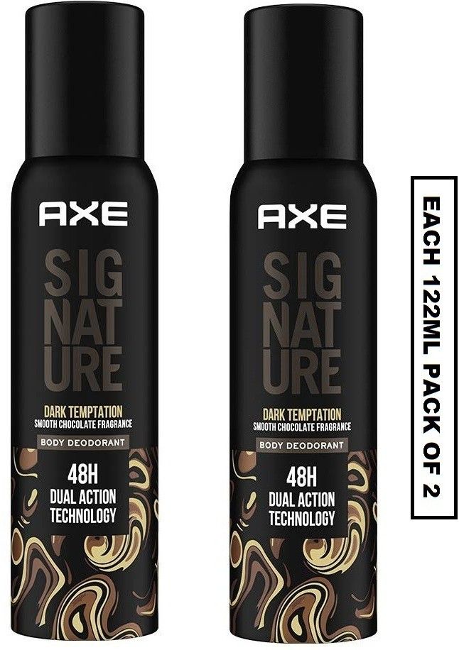 axe Signature Dark Temptation Smooth Chocolate Fragrance No Gas Deodorant Body Spray Each 122ml (Pack of __2) Body Spray - For Men-picture-16