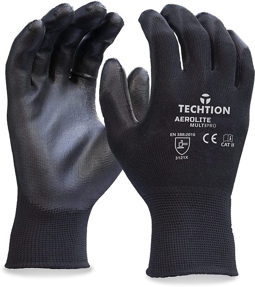 Black Half-Dip Nitrile PU Coating Safety Gloves For Industrial & Construction Use Pack of 1 Pair Nitrile Safety Gloves-image-13