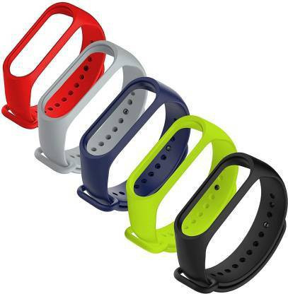 Asotai Combo pack 5 of Silicone Straps for models Xiaomi Band 4 and Mi Band 3, ( Black + Blue colors )(Device not included) Smart Band Strap (Mullti Color) Smart Band Strap image 1