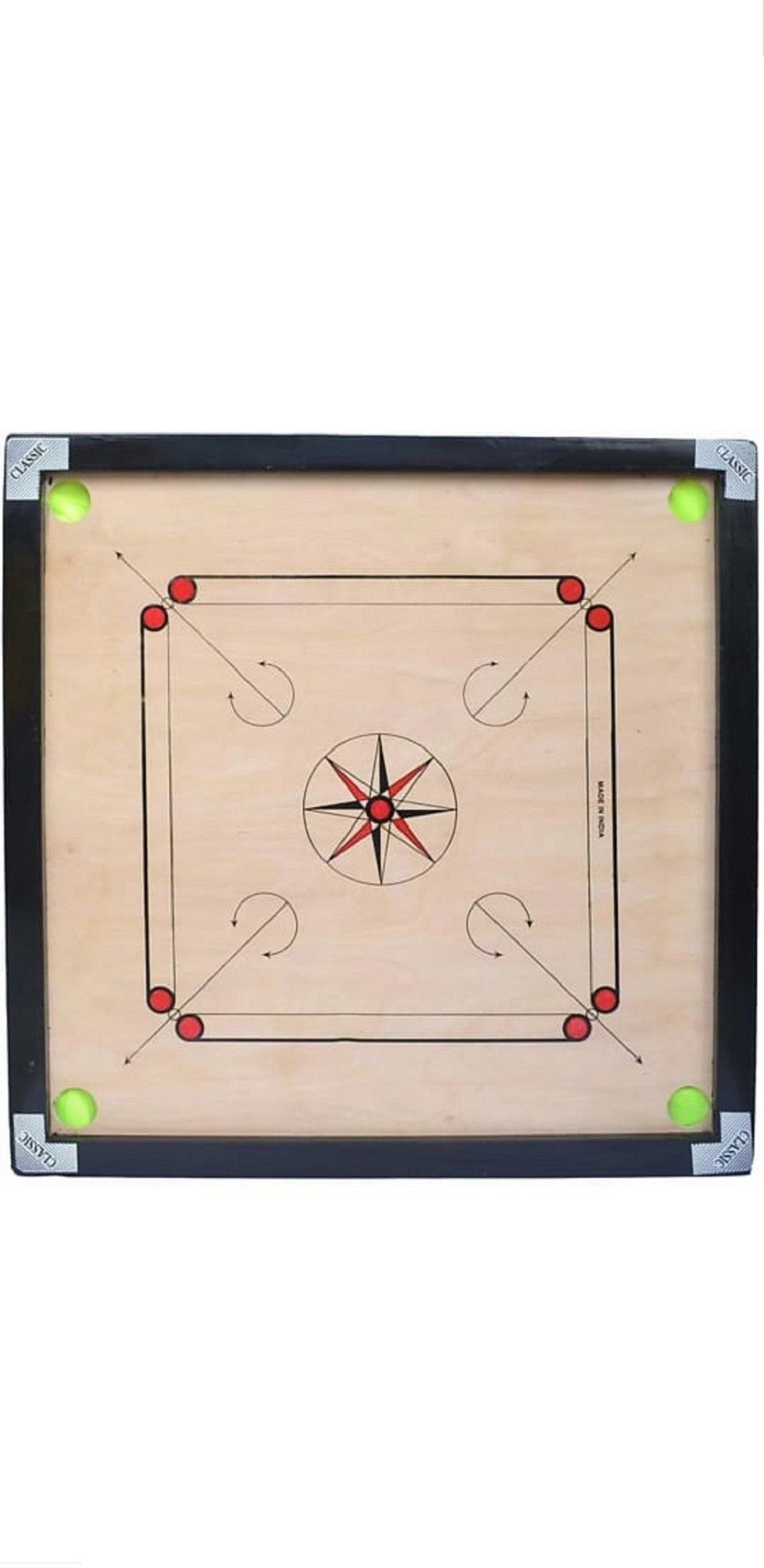 CLASSIC FULL SZE(32 INCH) CARROM BOARD WITH COINS,STRIKER AND POWDER 81.04 cm Carrom Board-image-8