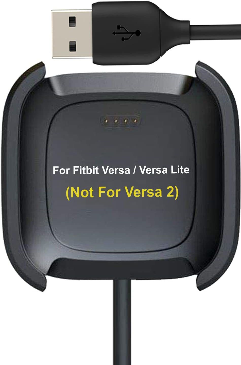 housemate Charger Dock Cable Compatible with Fitbit Versa (Not for Versa 2) - (Black) Charging Pad-image-46