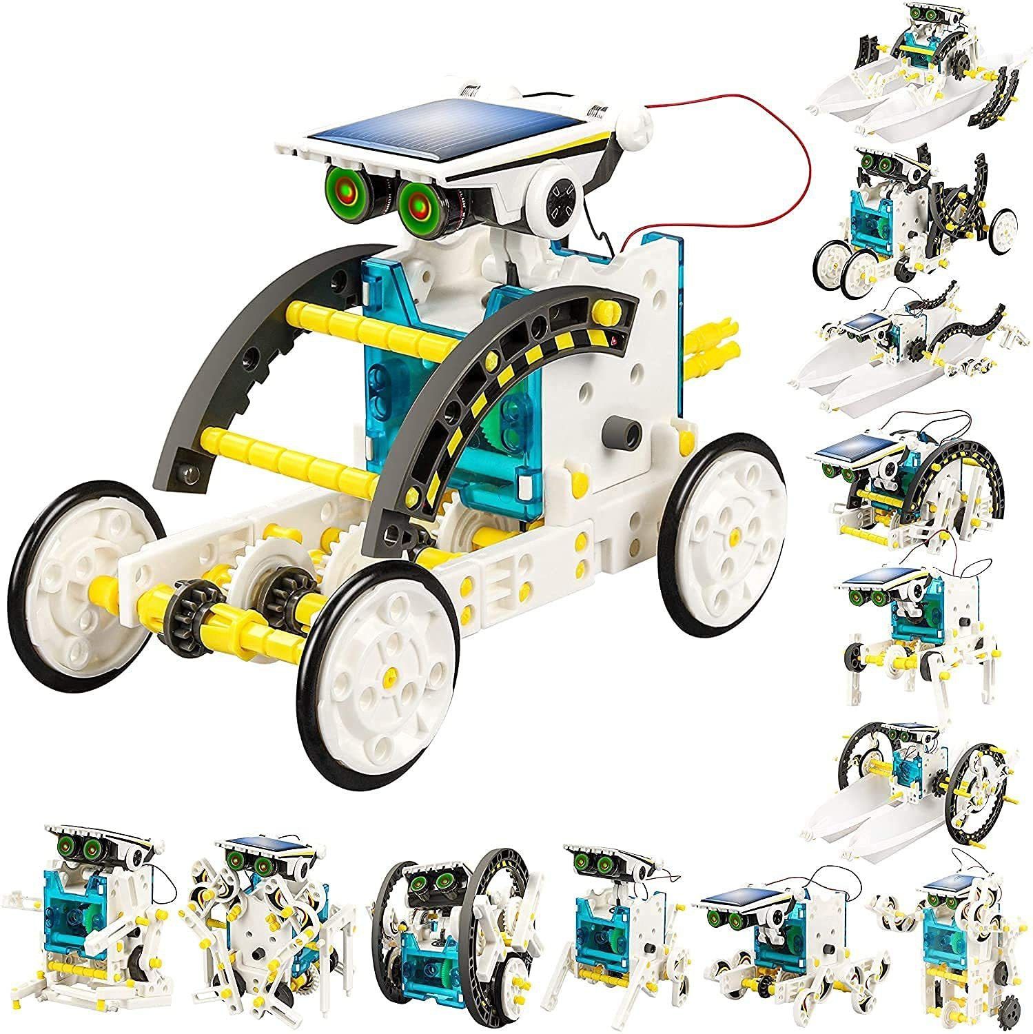 13-in-1 Solar Power Robots Creation Toy, Educational Experiment DIY Robotics Kit, Science Toy Solar Powered Building Robotic Set Age 8-16 for Boys Girls Kids Teens to Build (Solar Robot)-image-11