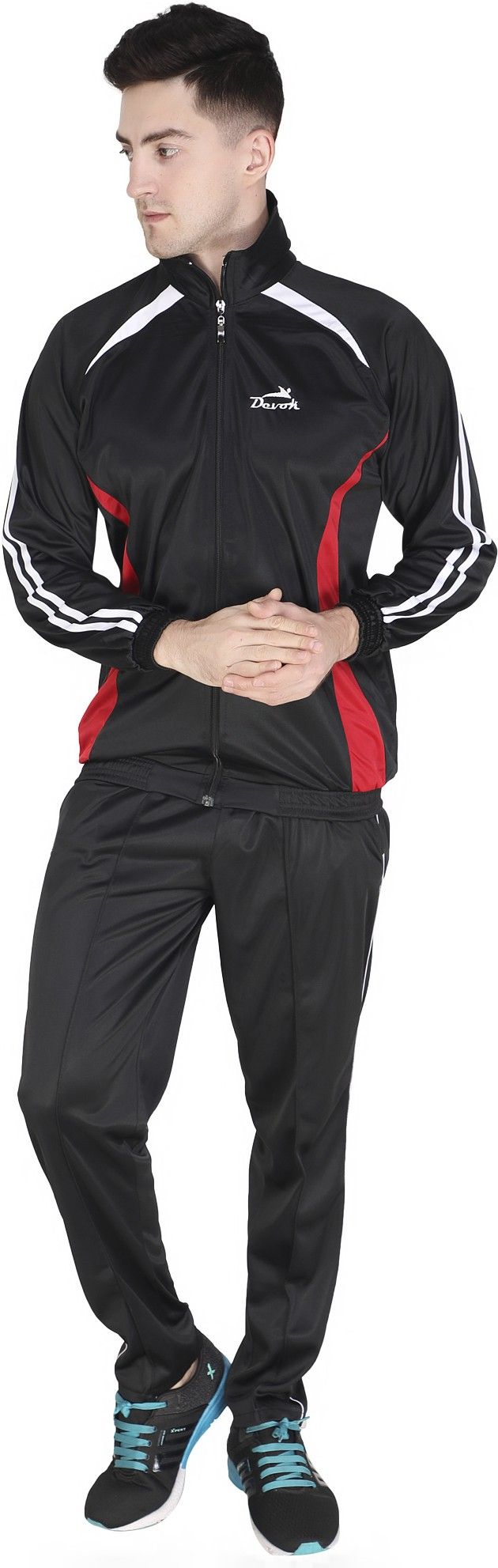 Colorblock, Striped Men Track Suit-image-25
