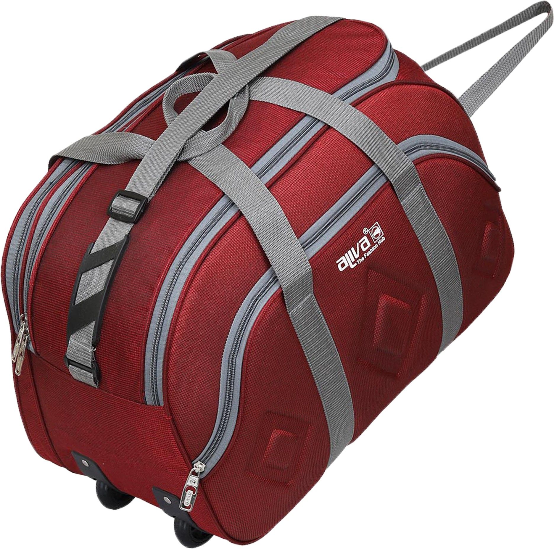 50 L Strolley Duffel Bag - WDB 1172 - Maroon - Regular Capacity-image-14
