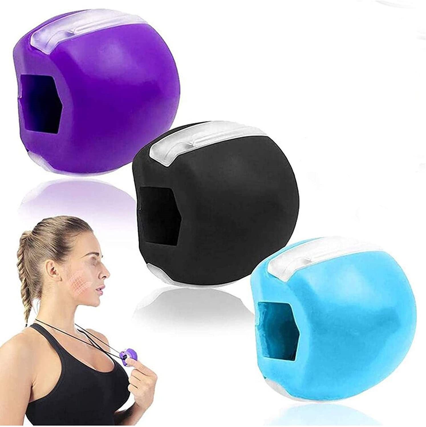 Abhsant Jaw Exerciser Define Your Jawline, Slim and Tone Your Face, Look Younger and Healthier Mouth ball Massager-image-41