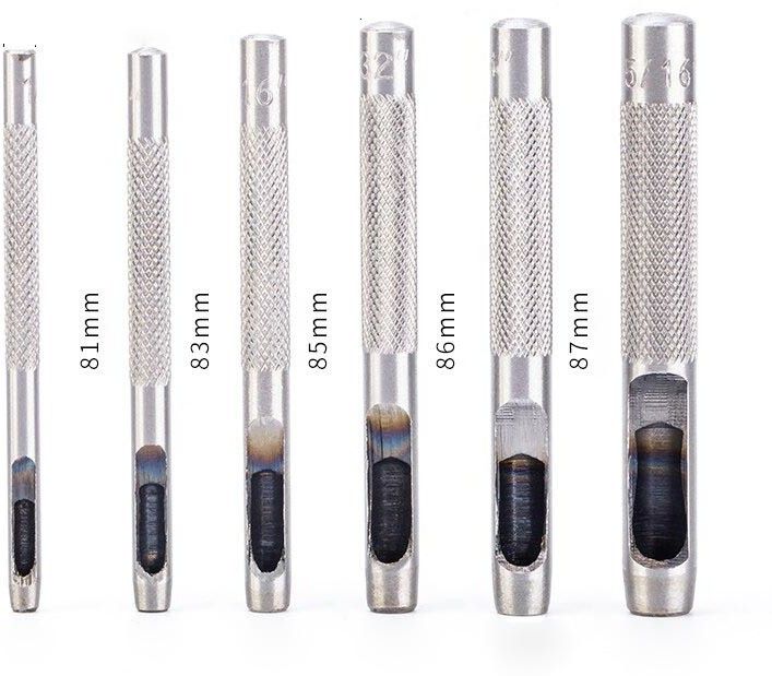 Hollow Punch Set ,Belt Punch ,Round Hole,Hollow Hole Punch Set,Leather Punch ,Punch (6 piece) Awl-image-8