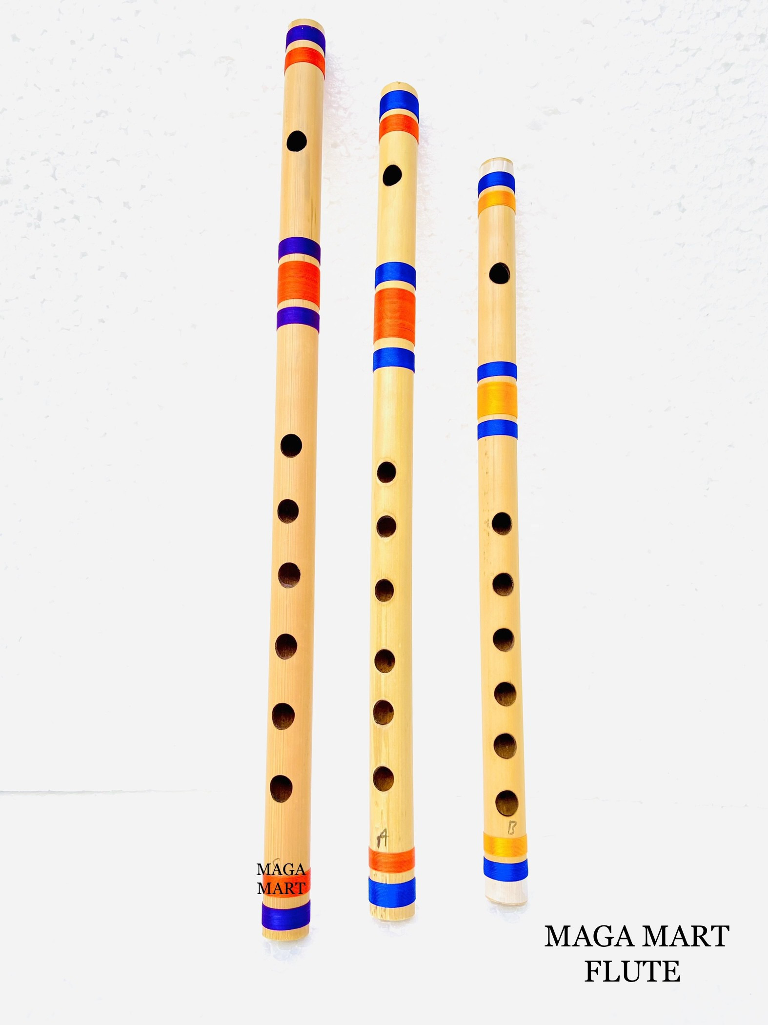 maga mart Set of B-Scale, G-Scale & A-Scale Bamboo Flute Bamboo Flute image 1