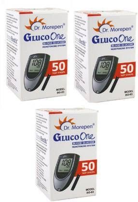 dr. morepen Dr Morepen BG 03 50 STRIP PACK OF 3 150 Glucometer Strips Glucometer-picture-14