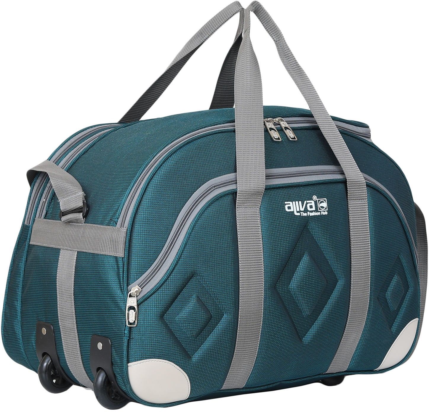 58 L Strolley Duffel Bag - WDB-1162 Stylish and Spacy Wheel Duffel Bag For Traveling Bag,Duffel Bag,Luggage Bag and Many More - Blue, Multicolor - Large Capacity