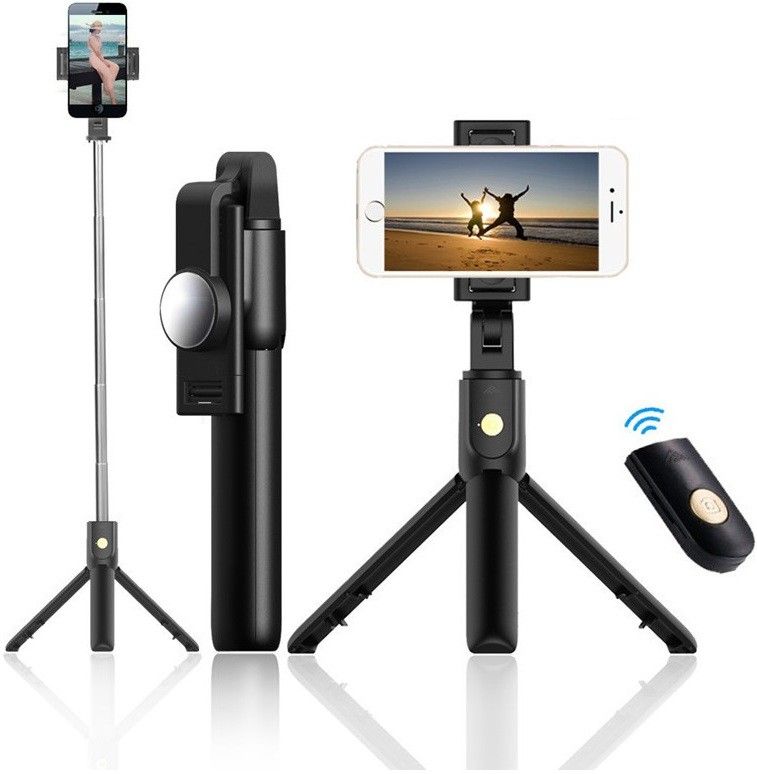 subton Photography Mini Tripod Selfie Stick with Bluetooth Selfie Remote | Horizontal & Vertical Rotation | for Vlogging, Video Shooting, YouTube etc Compatible with All Mobile Phones Monopod, Monopod Kit, Tripod Bracket, Tripod Clamp-image-5