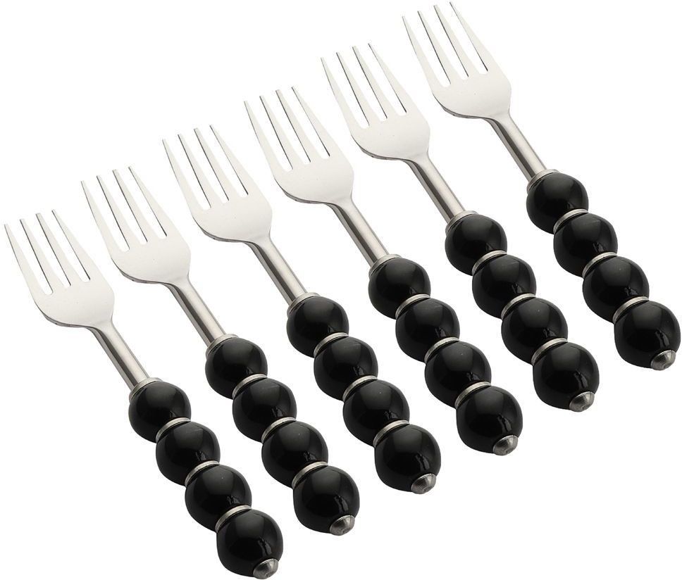 Regal Black Beads Stainless Steel Spoons Set of Six Stainless Steel Cutlery Set-image-26