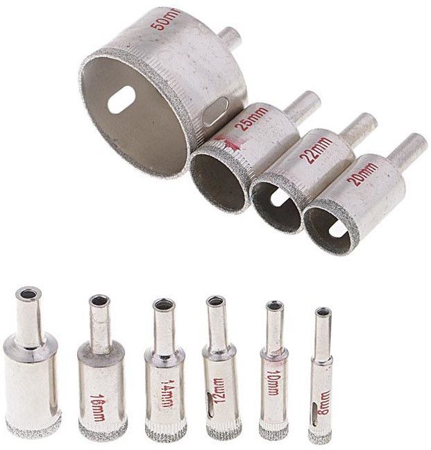 10x DIAMOND HOLE-SAW Tile Ceramic Porcelain Glass Drill Bit Cutter 8mm-50mm Glass Hole Saw-image-21