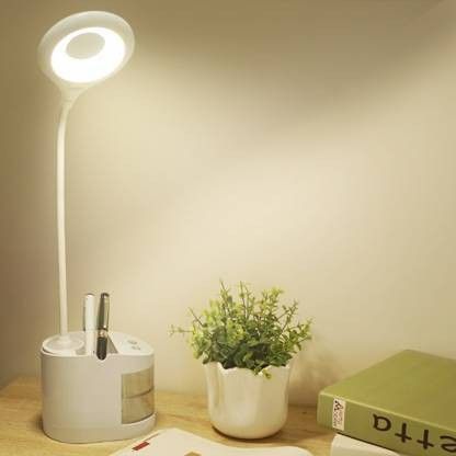 e LED Table Lamp Desk Light Bedside Desk Lamp Bedroom Desk Lamp For Student Reading Night Light Mobile Phone & Pen Holder Study Lamp (60 cm, White) Table Lamp-image-44