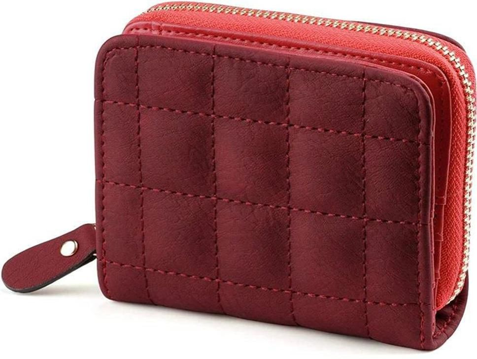 Women Red Artificial Leather Wallet - Mini-image-7