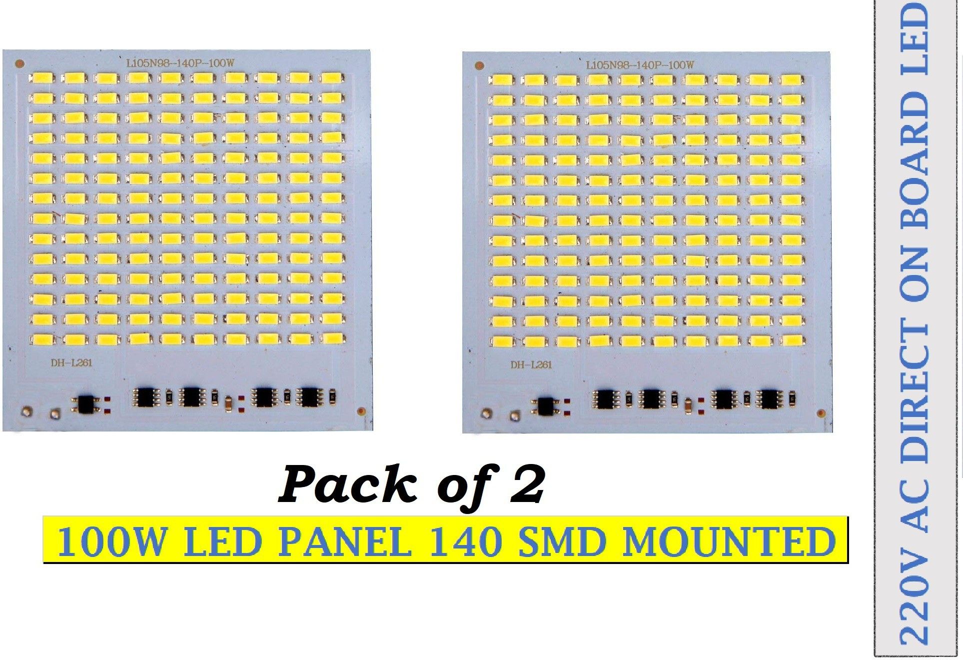 ( Pack of 2)140 SMD led circuit board kit for 100 watt led light or 100w Led flood light |Light Board|Led Panel|Led Board Electronic Components Electronic Hobby Kit