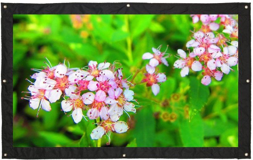Savsol 100" Diagonal, 16:9 Aspect Ratio, 87 Inches x 49 Inches, 1.2 Gain, Black Coated From Back Side, Supports UHD-3D-4K-8K Technology Universal Eyelets Type Foldable Projector Screen (W) 221 cms x 125 cms (H) Projector Screen (Width 220 cm x 124 cm Height)-image-18