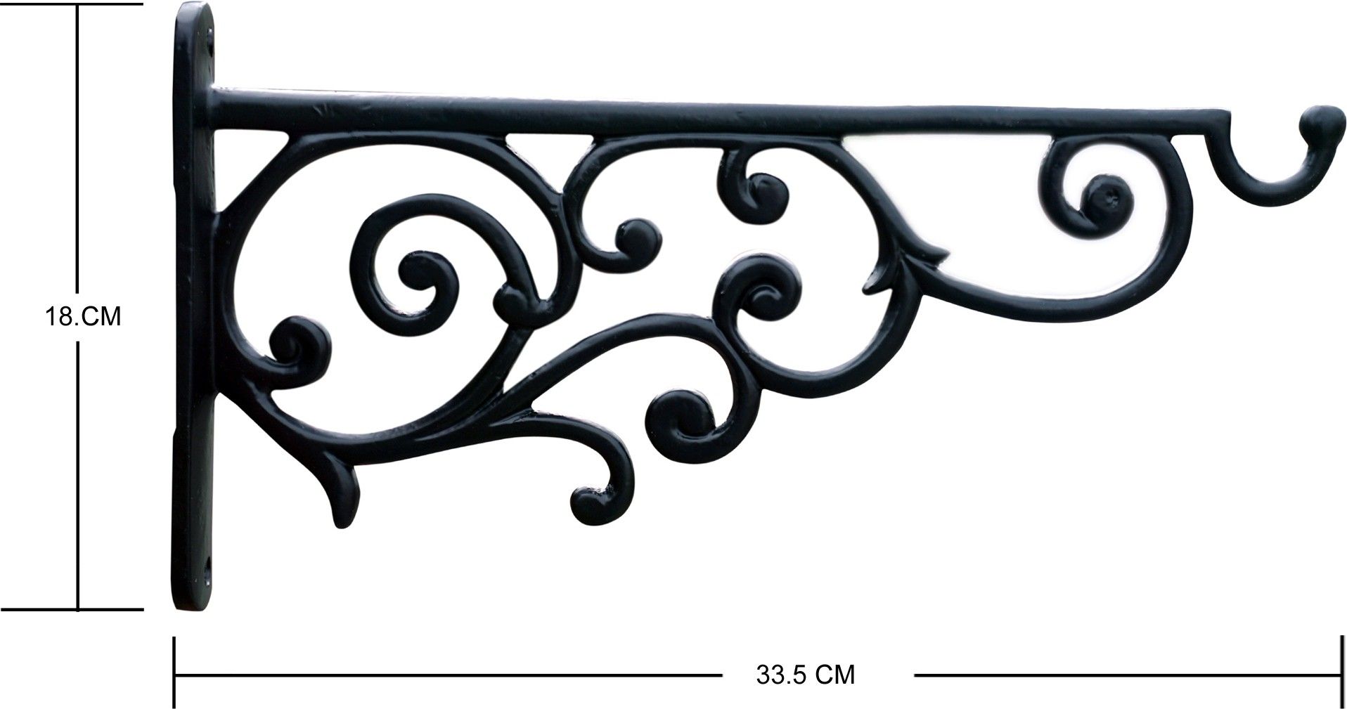 Black 39 Plant Hanger Hook for Planters Lanterns Wind Chimes Indoor Outdoor Container Set Shelf Bracket-image-5