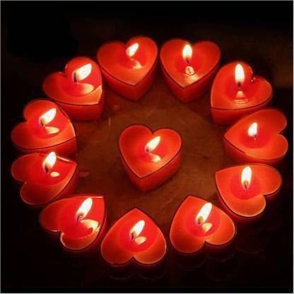 gurun Decorations Heart Shape Pure Paraffin Wax Smokeless Candle-picture-21