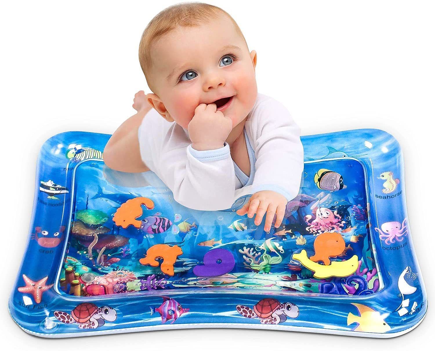 Inflatable Tummy Time Mat Premium Baby Water Play Mat for Infants and Toddlers Baby Toys for 3 to 24 Months, Strengthen Your Baby's Muscles, Portable