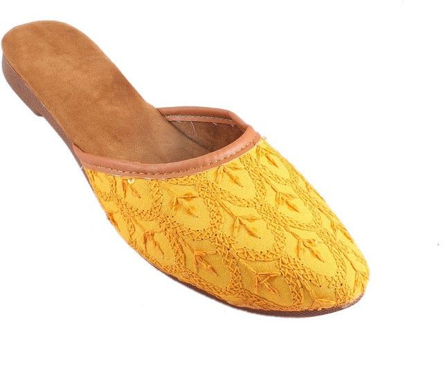 jaipuri jutti and slipper/ mojari for women girls Ethnic Mule For Women-image-27