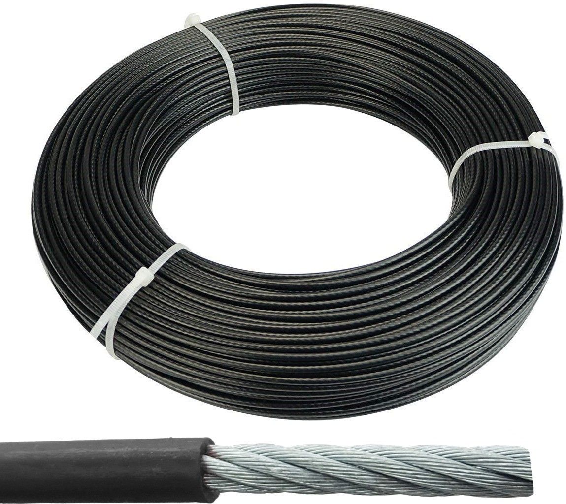 Gym Machine Wire Rope PU Coated Cable Inside Steel (Black, 5 MM, 10 Meter) Climbing Pulley-image-39