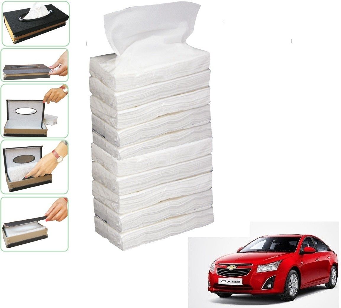 kozdiko 10 SET REFILLER WITH 100 PULLS (200 SHEETS) FOR Chevrolet Cruze Vehicle Tissue Dispenser-picture-13
