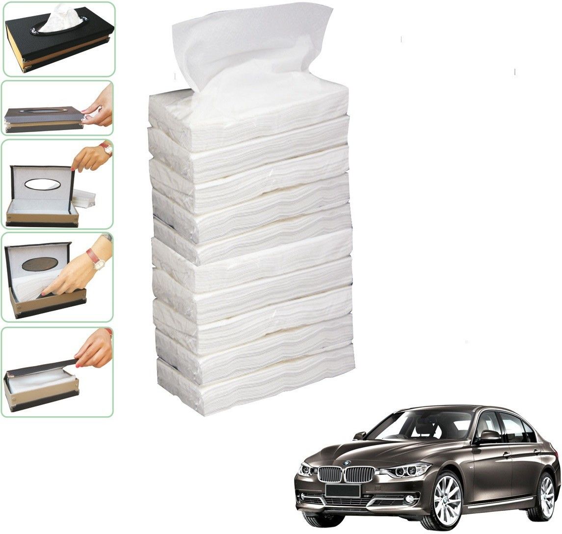 kozdiko 10 SET REFILLER WITH 100 PULLS (200 SHEETS) FOR BMW Series3 Vehicle Tissue Dispenser-picture-19