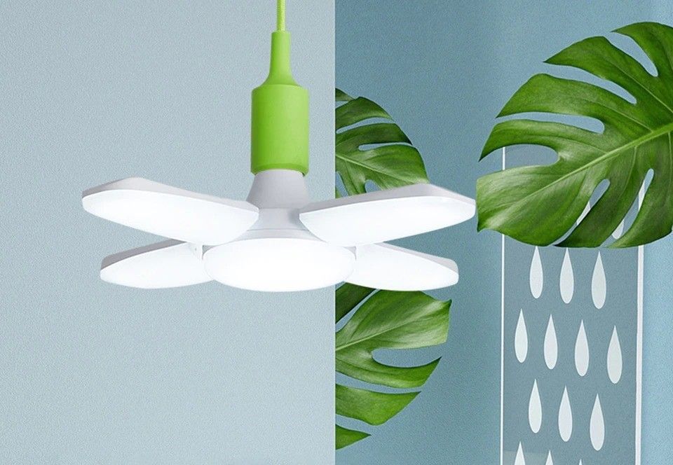 Arbitrary Hub 25W Mini 4 Fan Folding Blade LED Fan Light Bulb Indoor Home Décor Smart Lighting Lamp Smart Bulb-image-42