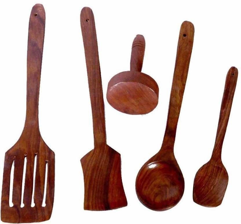 craftonline wooden kitchen cooking spoonset Wooden Serving Spoon Set-picture-11