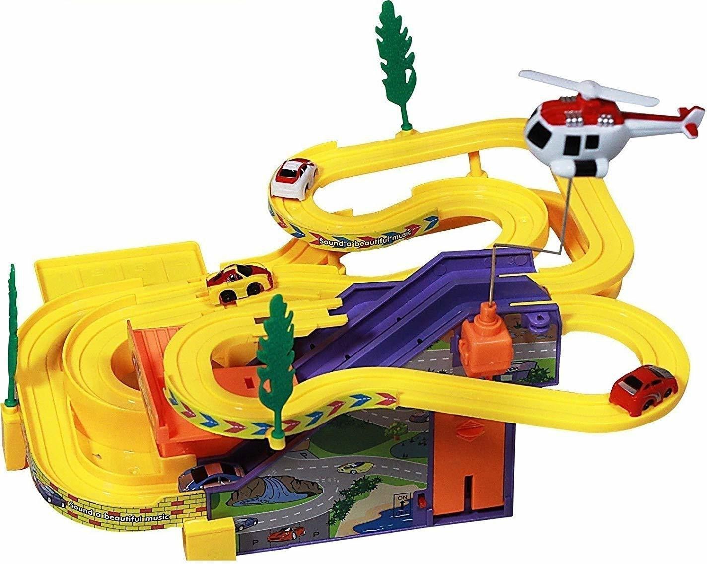 Track Racer Toy Game Car Racing Ramp Set Battery Operated Musical Games-image-34
