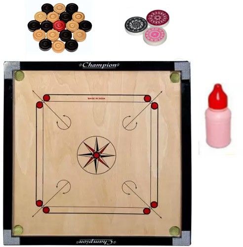 Carrom Board 20 INCH Full Size with STRICKER & Accessories. 6 cm Carrom Board-image-46