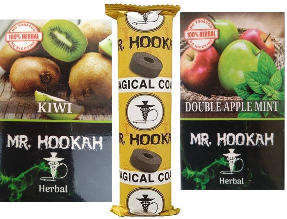 the new look 1 mr hukka Double Apple Mint ,Kiwi & Coal Hookah Charcoals-picture-18