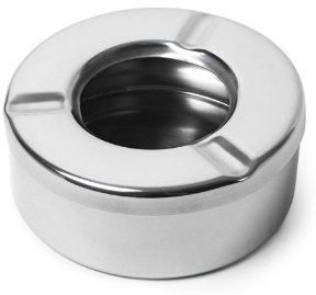 homfine Ashtray For Indoor Or Outdoor Use Desktop Smoking Ash Tray For Home Office Silver Steel Ashtray-picture-29