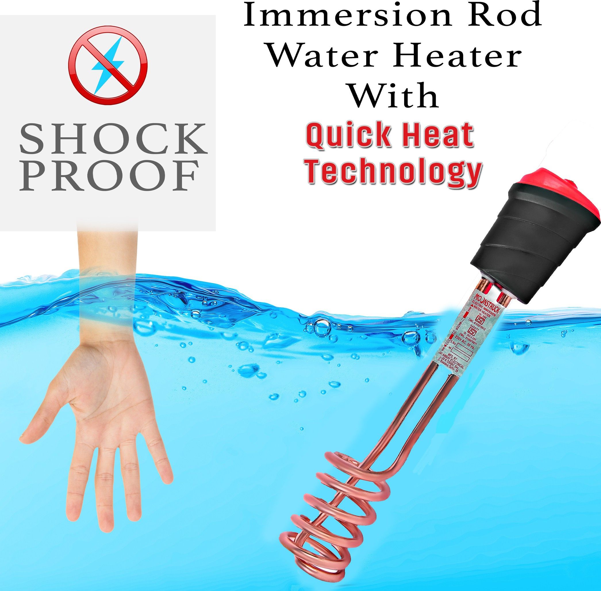 SHOCK PROOF 100% COPPER IMMERSION ROD 2000 W Immersion Heater Rod-image-46