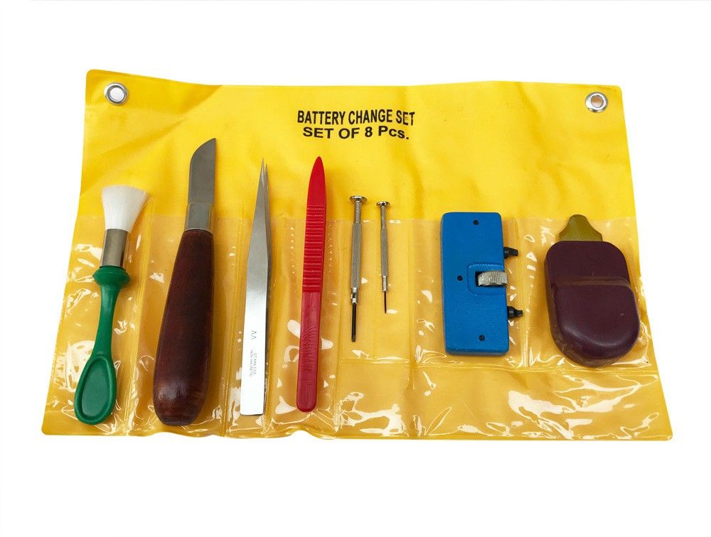 Scorpion Watch Battery Changing Kit (8 pcs) in Vinyl pouch 8-piece Watch Repair Kit-image-5