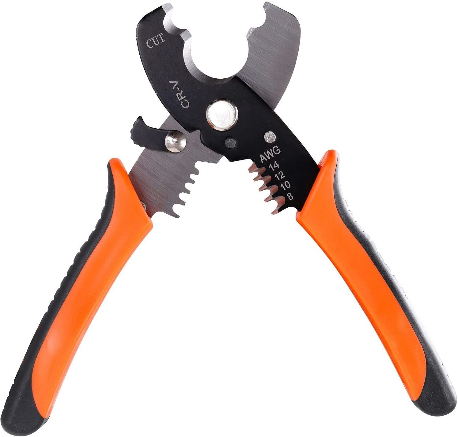 Cable Cutter Wire Stripper 8-14 AWG, Heavy Duty for Aluminum Copper, Communication Cables Wire Stripping Tool And Multi-Function Hand Tool Cable Cutter Wire Stripper 8-14 Wire Cutter-image-8