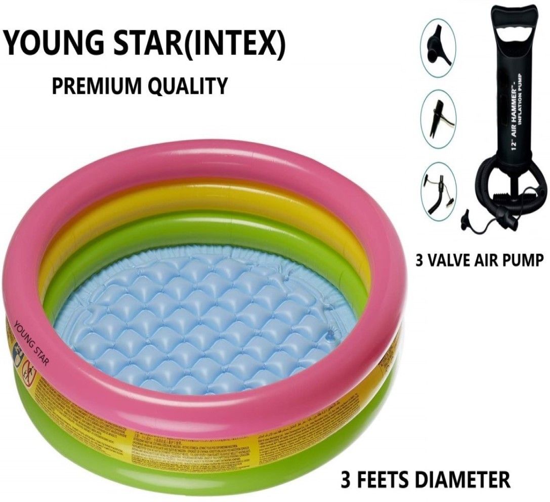 (ECOME-45)PREMIUM GIFT COMBO PEOPLE’S CHOICE BEST SELLER 3 FEETS ROUND COLOUR FULL WITH AIR BASE, 3 FEETS WATER POOL FOR WATER FUN FOR YOURS KIDS AND CHILDERNS AND AIR PUMP.3 Feet Kid’s ,Water Pool Bath Tub,Kiddie Pool ,SWIMMING POOL.BEST SELLER PEOPLE CHOICE.BEST GIFT FOR YOURS KIDS AND BABY. Inflatable Swimming Pool-image-20