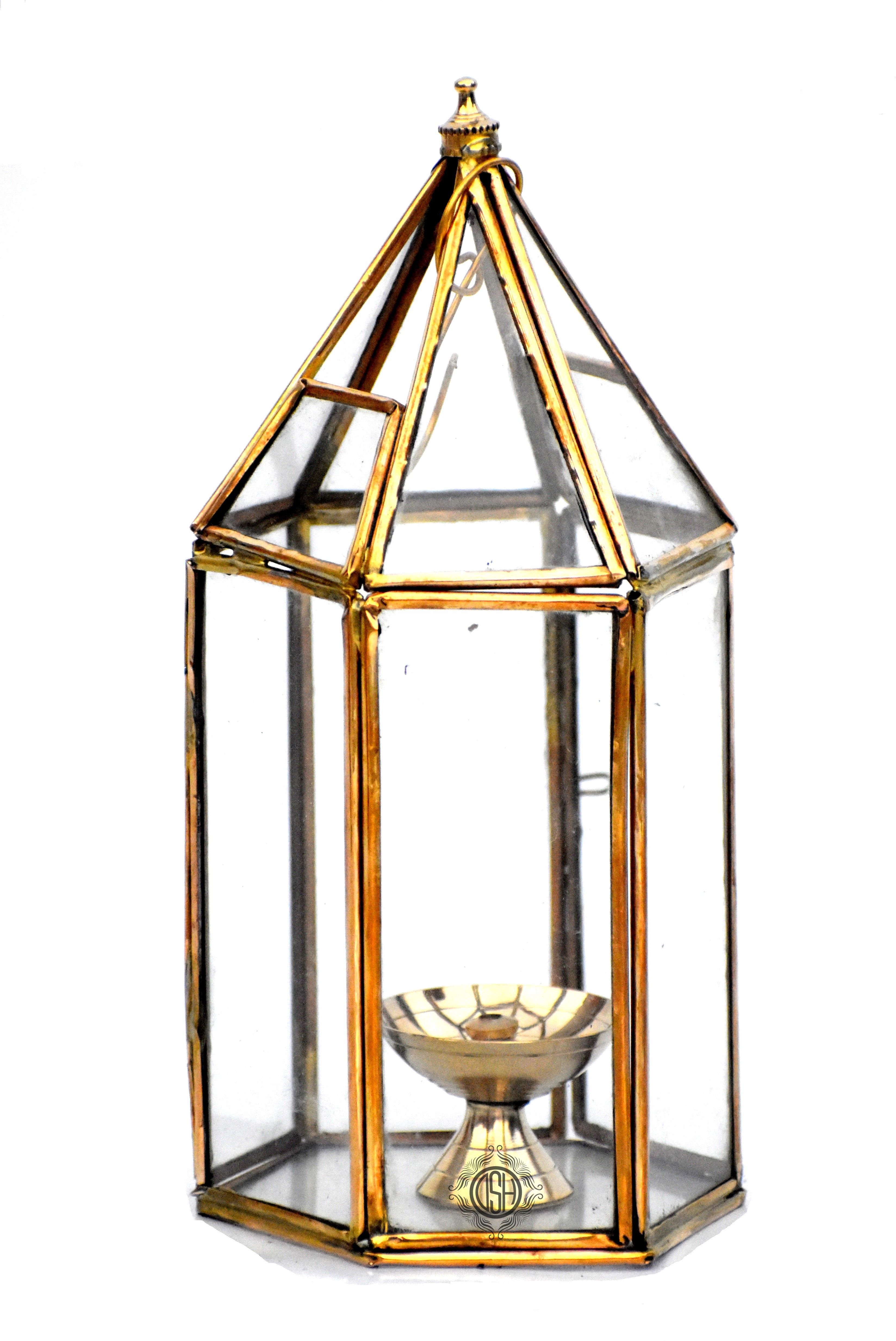 Gold Brass Hanging Lantern