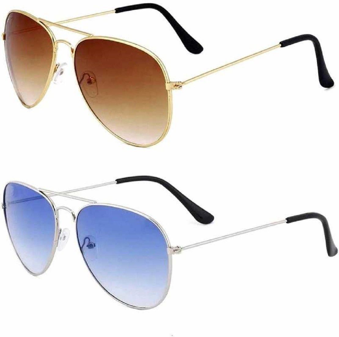 shiv UV Protection, Polarized, Gradient, Mirrored Aviator, Aviator Sunglasses (55)-picture-17